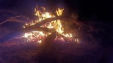 Roaring campfire at our first wild campsite, about 150km south of Coober Pedy
