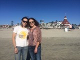 Kate and Robin on Coronado Beach, San Diego