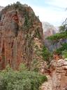 The last qtr mile to Angel's Landing (there is a man standing a third of the way up)