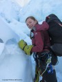 Climbing through the khumbu icefall