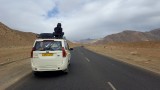 Jigmet filming atop of the support vehicle - not sure this would fit within worksafe laws in Australia