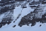 Glaciares verticales, aferrados a la roca sedimentaria