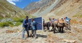 Villager carrying a solar panel
