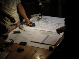 Leyendo carta y traspasando puntos geograficos de la ruta al GPS.