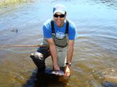 Chris' first fish... the guide said this was a good one