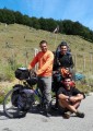 Intercambiando mochilas por bicicleta con nuestro amigo Albert Sans. 