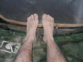 Es todo lo que pude limpiar mis pies enlodados