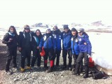 Primera foto en Antártica