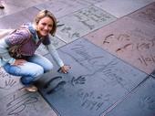 Comparing handprints with the stars of Hollywood
