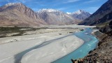 View of the Shyok River 2km into the climb from Khalsar