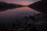 Atardecer en Canal de las Montañas, con el grupo La Paz al fondo.