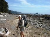 hiking on the beach is hard work!