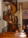 Caroline at the Lorretto Staircase in Santa Fe, NM