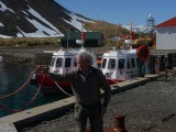 Government Officer Pat  Lurcock helps the Pelagic­ cast off­