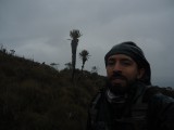 Con mucho frio y lluvia pero feliz
