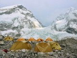 Campamento Base frente a la casacada del Khumbu