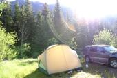 Gallatin National forest campsite