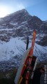 Al fondo, la pared Sur del Cerro El Brujo, la segunda pared mas alta de los Andes Centrales. Imponente, atractiva y virgen.JPG